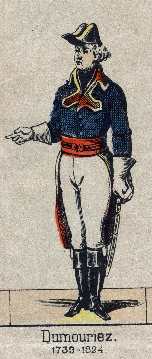 Porträt von Charles François Dumouriez, General-in-Chief der Nordarmee 1792. Bild von Epinal aus dem späten 19. Jahrhundert von French School