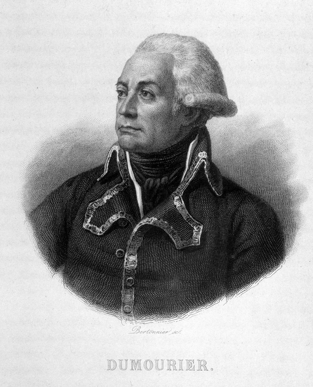 Porträt von Charles François Du Périer dit Dumouriez (1739 - 1823) französischer General - in „Revolution francaise“ von Thiers. 19. Jahrhundert von French School