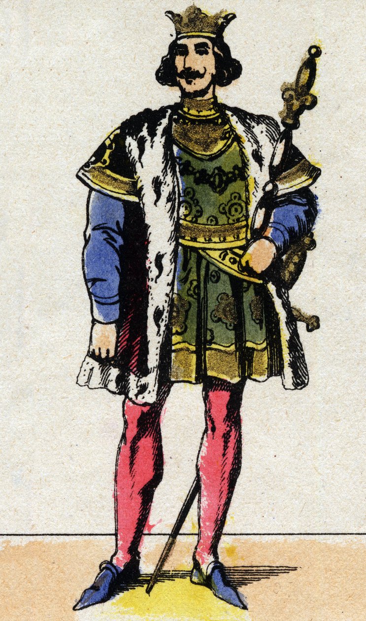 Porträt von Karl IV. der Schöne (1294-1328), König von Frankreich. von French School