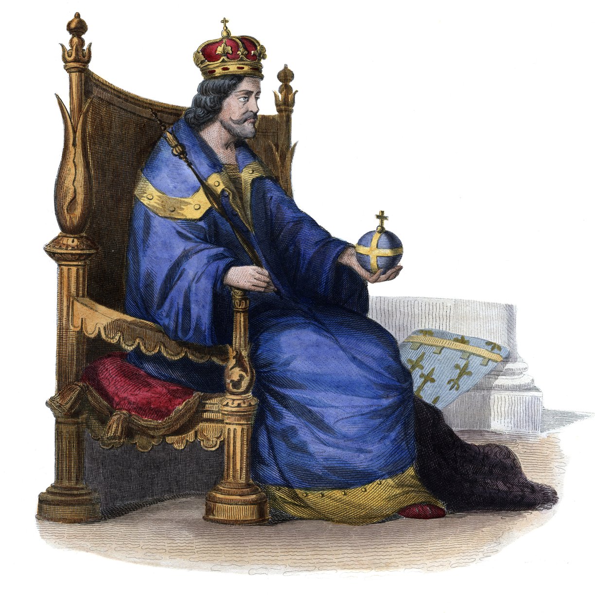 Porträt von Karl I. von Neapel (Karl von Anjou) (1227-1285), König von Sizilien von French School