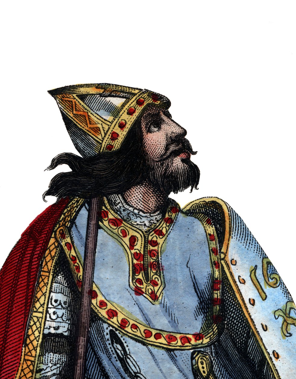 Porträt von Karl Martell (688-741), fränkischer Militär- und Politikanführer von French School