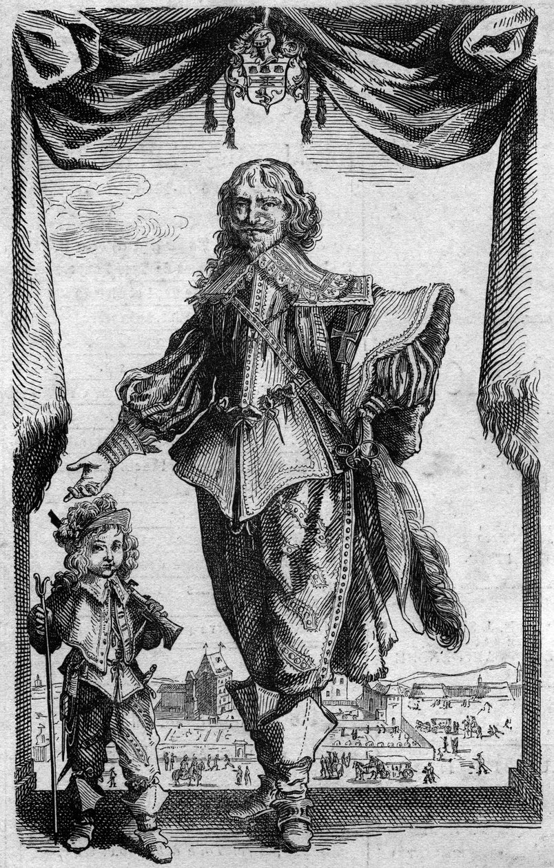 Porträt von Claude Deruet (1588-1660), französischer Maler. Gravur aus der „Histoire de la Gravure“ von Georges Duplessis von French School