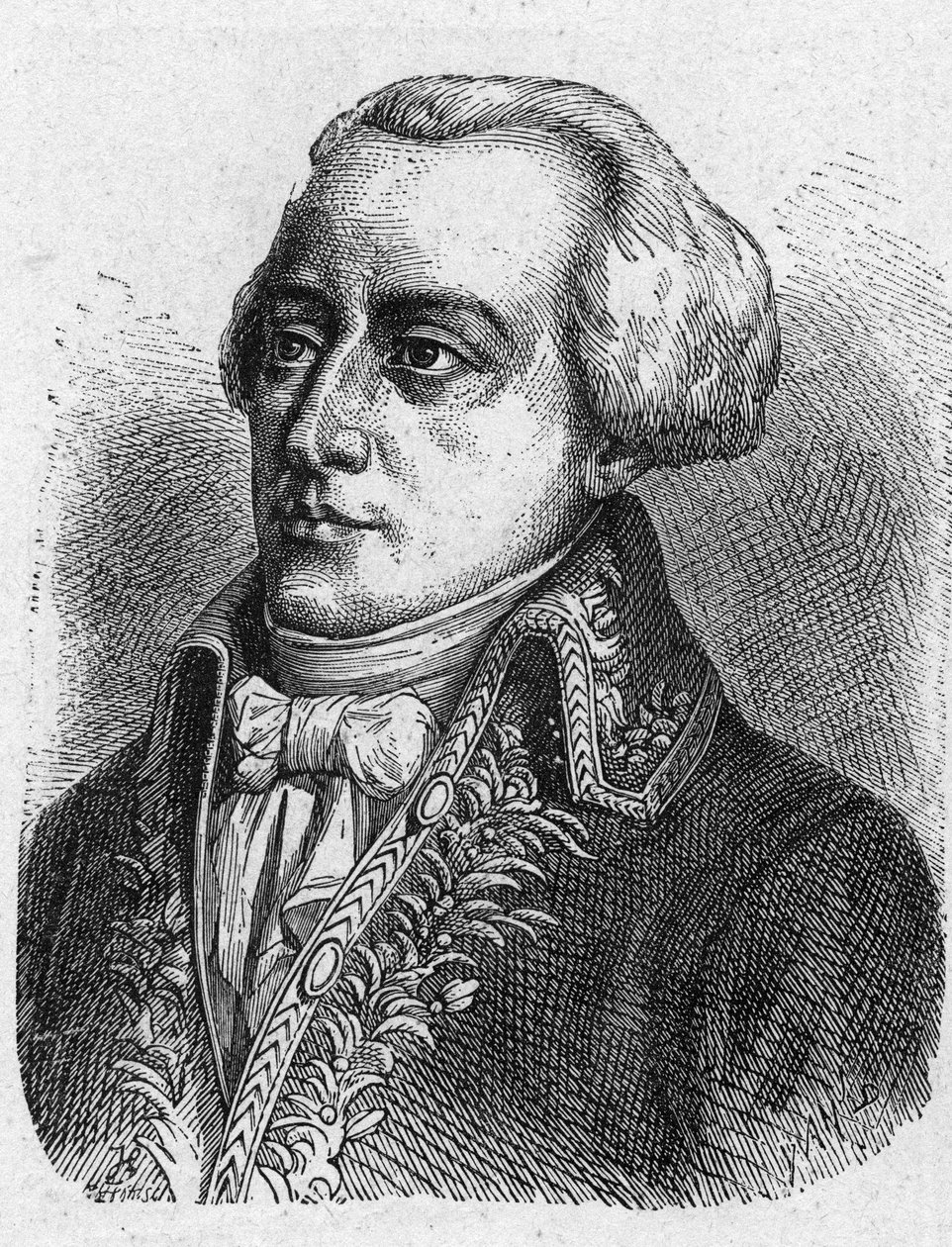 Porträt von Claude Louis Petiet (1749-1806), Kriegskommissar. Gravur von 1889. Private Sammlung. von French School