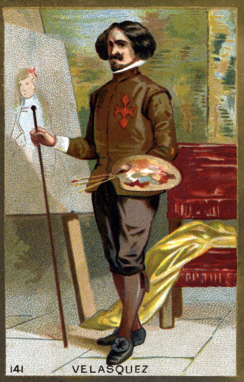 Porträt von Diego Rodriguez de Silva y Velazquez (1599-1660). Chromolithografie des späten 19. Jahrhunderts von French School