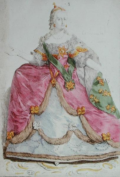 Porträt von Kaiserin Katharina II. (1729-96) die Große von Russland, spätes 18. Jahrhundert von French School
