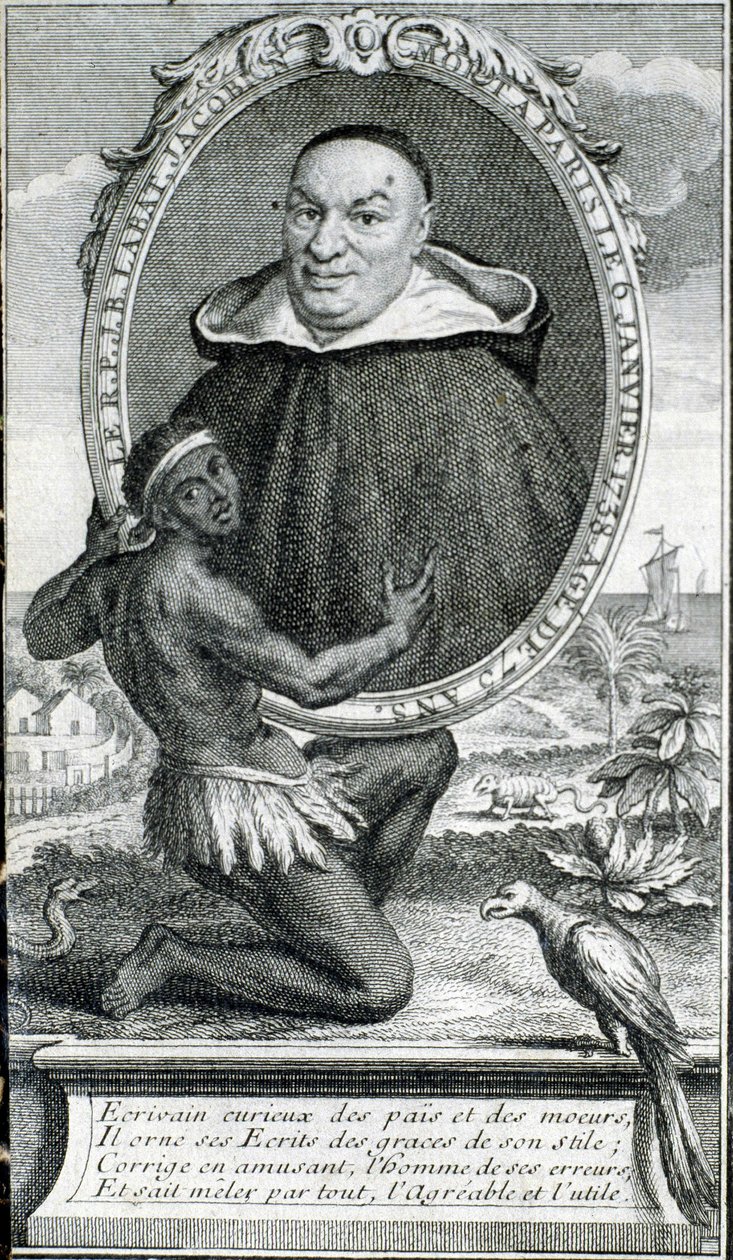 Porträt von Pater Labat als Frontispiz - in „Neue Reise zu den Inseln Amerikas“, von Pater Labat, ed. Cavelier, Paris von French School