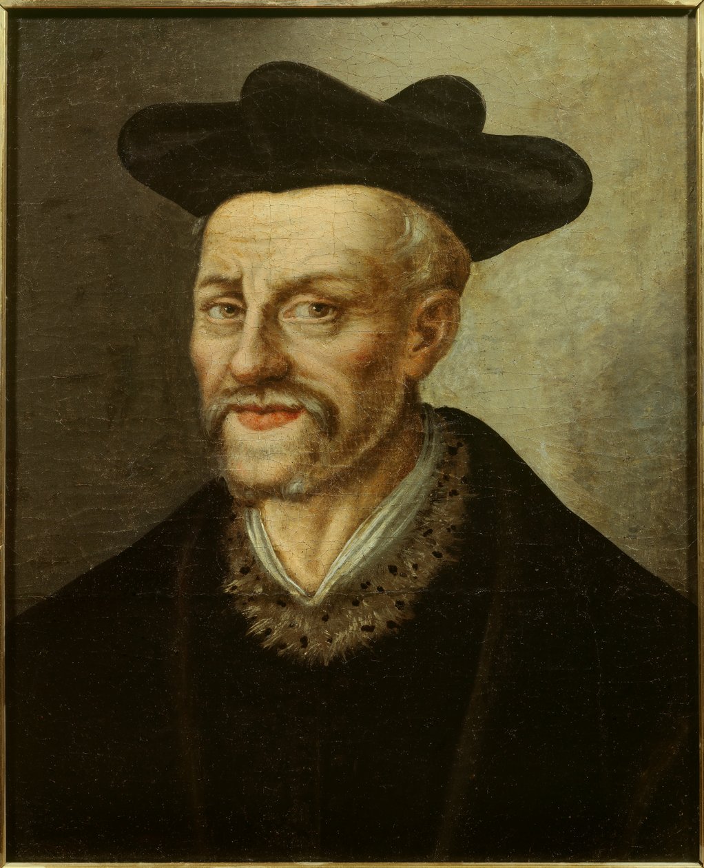 Porträt von Francois Rabelais (1494-1553), französischer Schriftsteller und Arzt. Gemälde der französischen Schule. 16. Jahrhundert. Musee du chateau de Versailles von French School