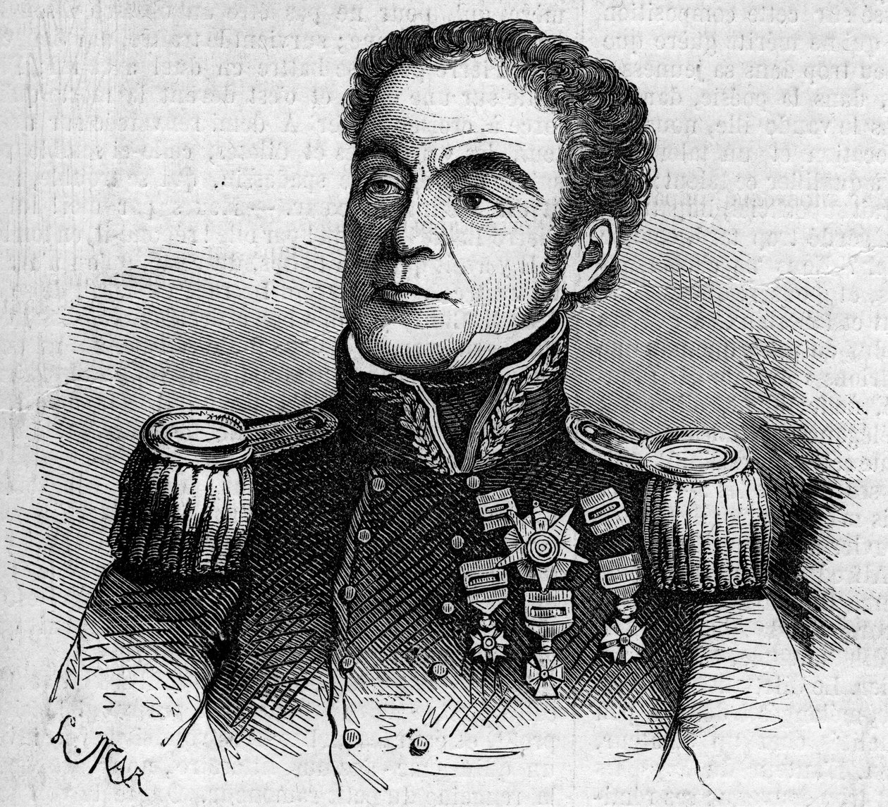 Porträt von General Antonio Lopez de Santa Anna (Santa Anna) von French School
