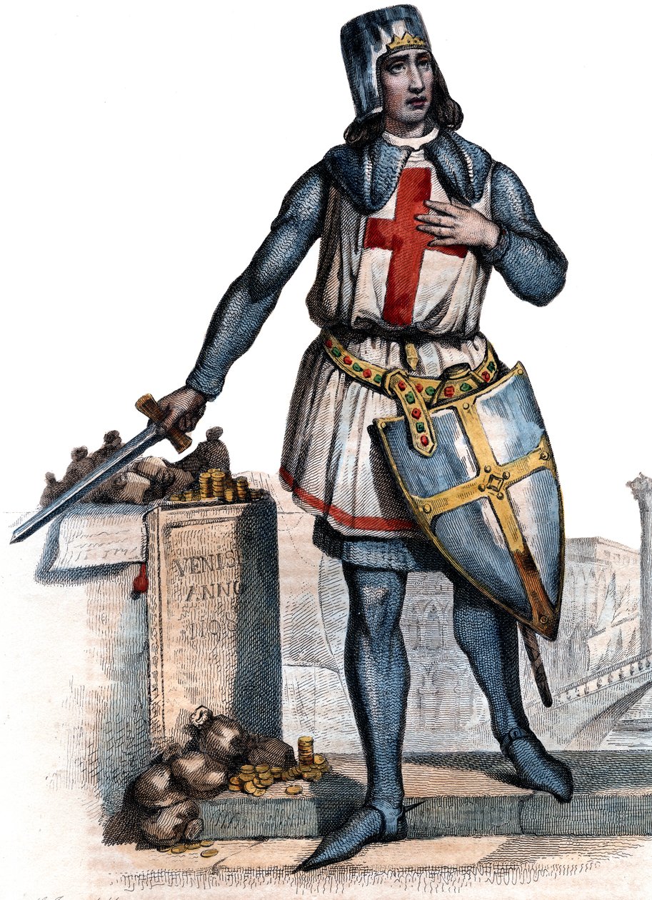 Porträt von Geoffrey von Villehardouin (1150-1228), französischer Historiker und Ritter von French School