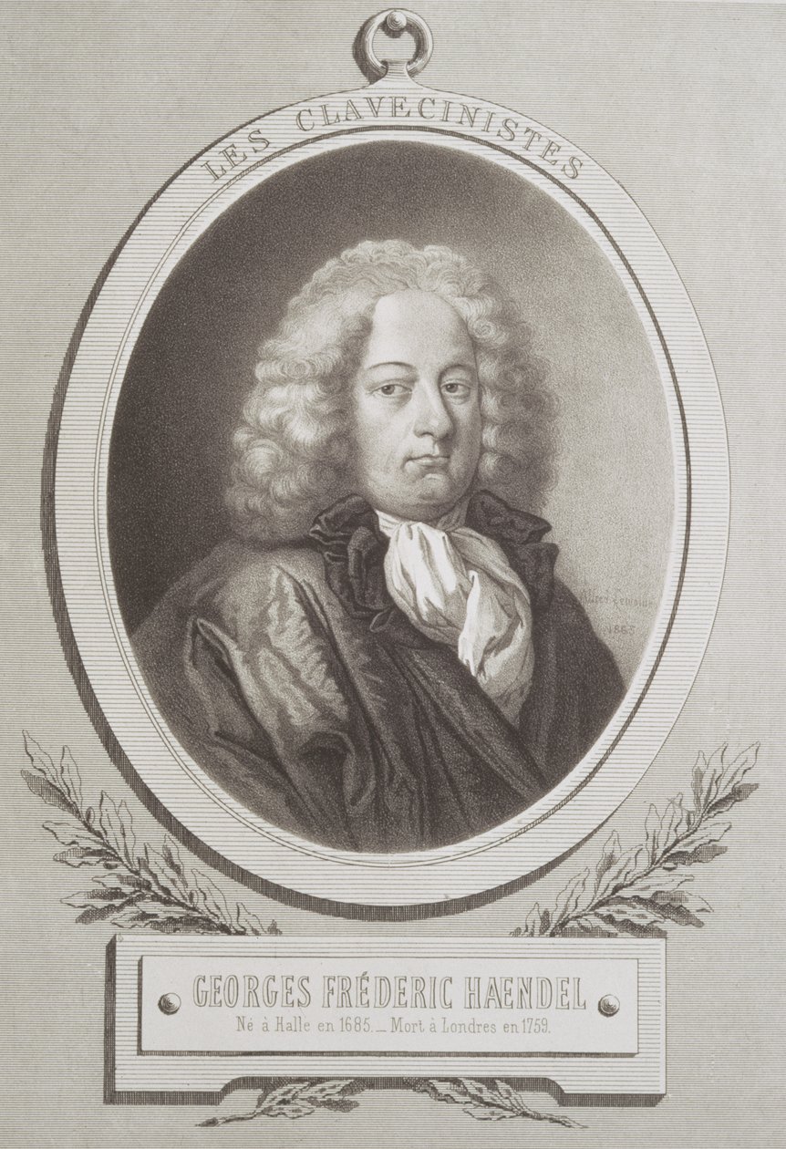 Porträt von Georg Friedrich Händel (1685-1759) von French School