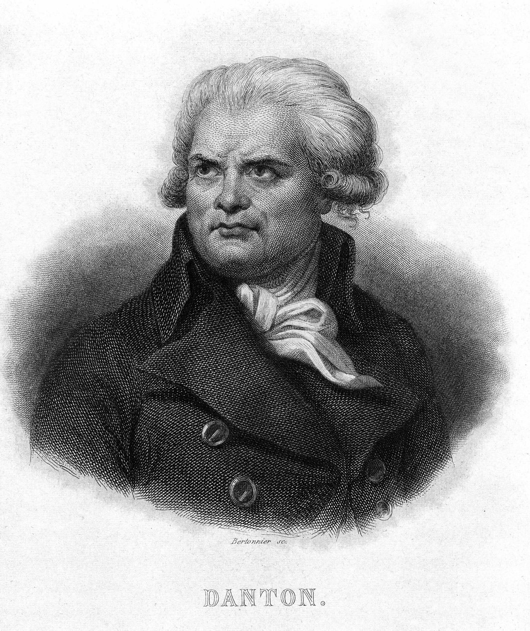 Porträt von Georges Jacques Danton (1759 - 1794) - in „Revolution française“ von Thiers. 19. Jahrhundert von French School