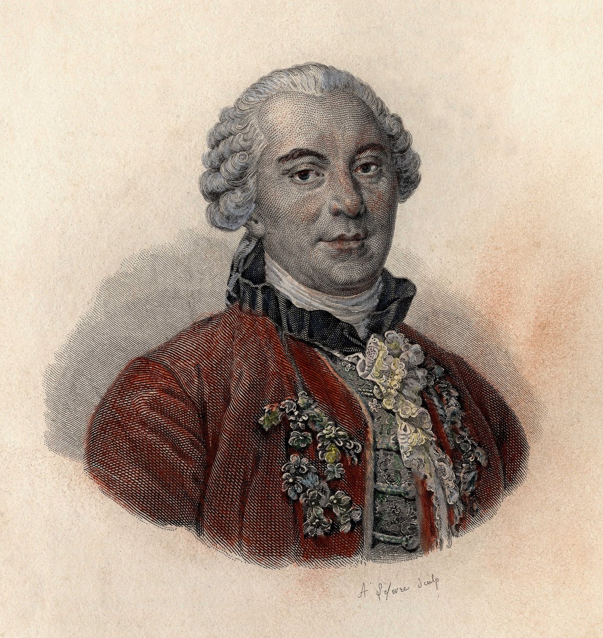 Porträt von Georges Louis Leclerc, Graf von Buffon (1707-1788), französischer Naturforscher und Schriftsteller. In „Porträts der nützlichen Männer“ von French School