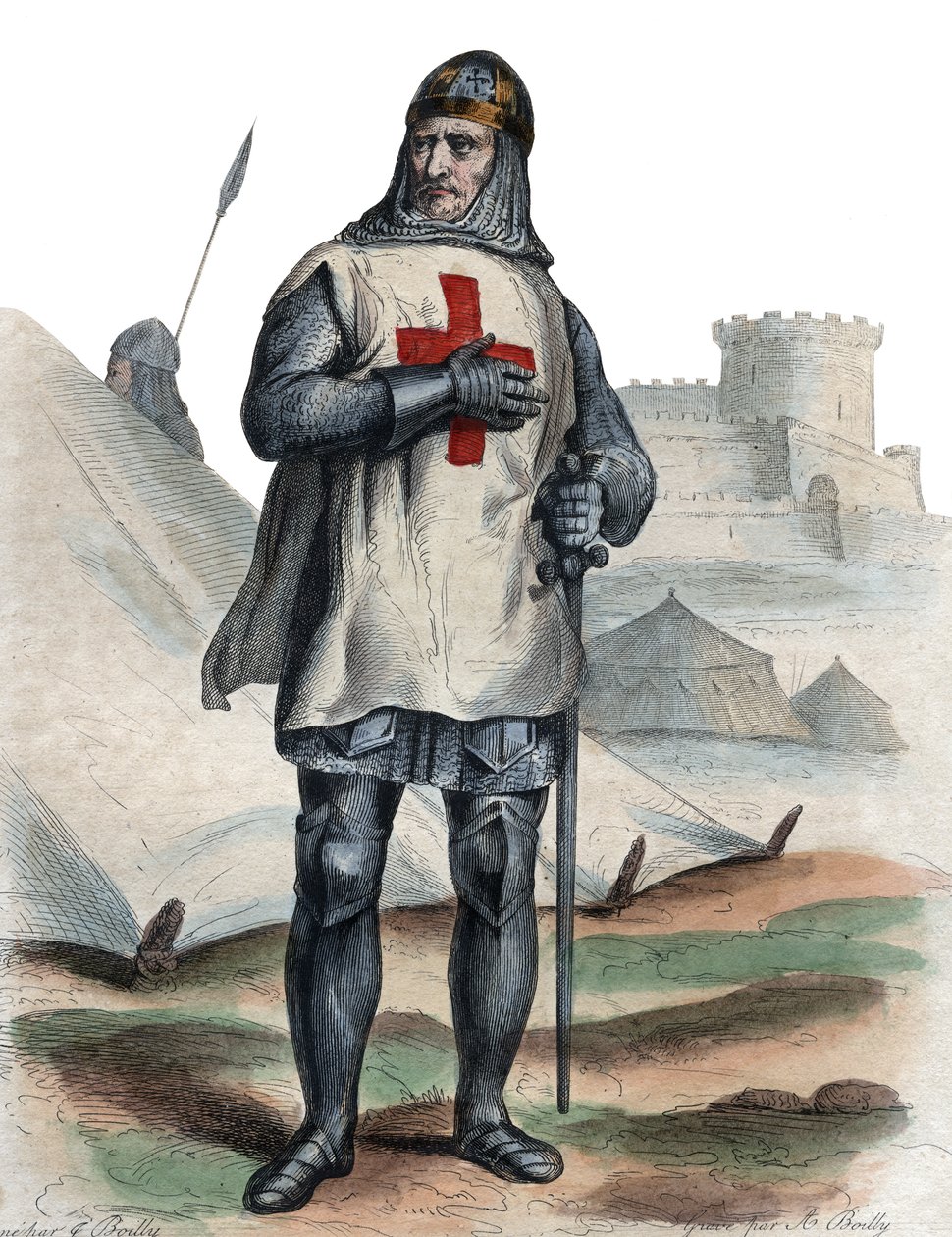 Porträt von Gottfried von Bouillon (104061-1100), fränkischer Ritter, einer der Anführer des Ersten Kreuzzugs von French School