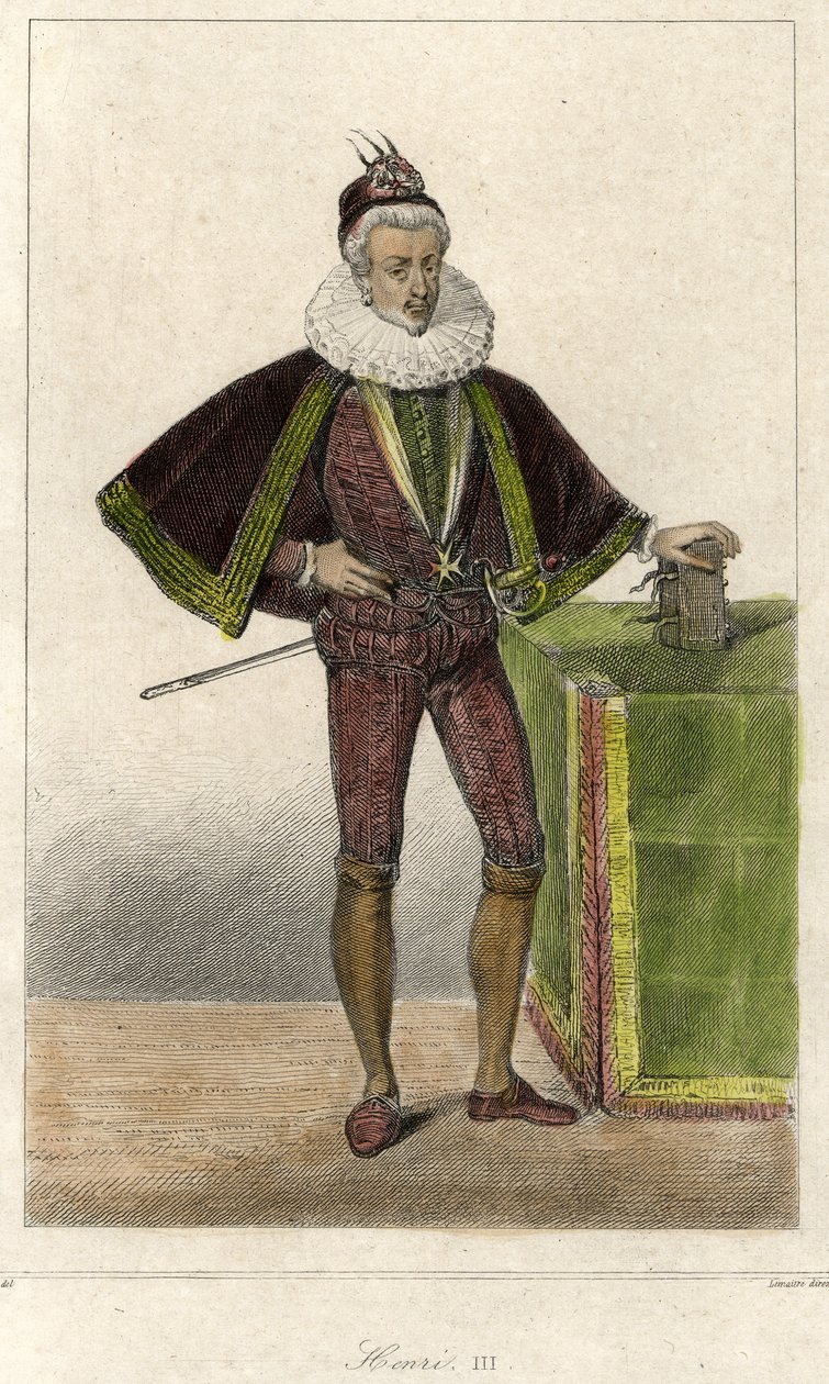 Porträt von Heinrich III (1551 - 1589), König von Frankreich von French School