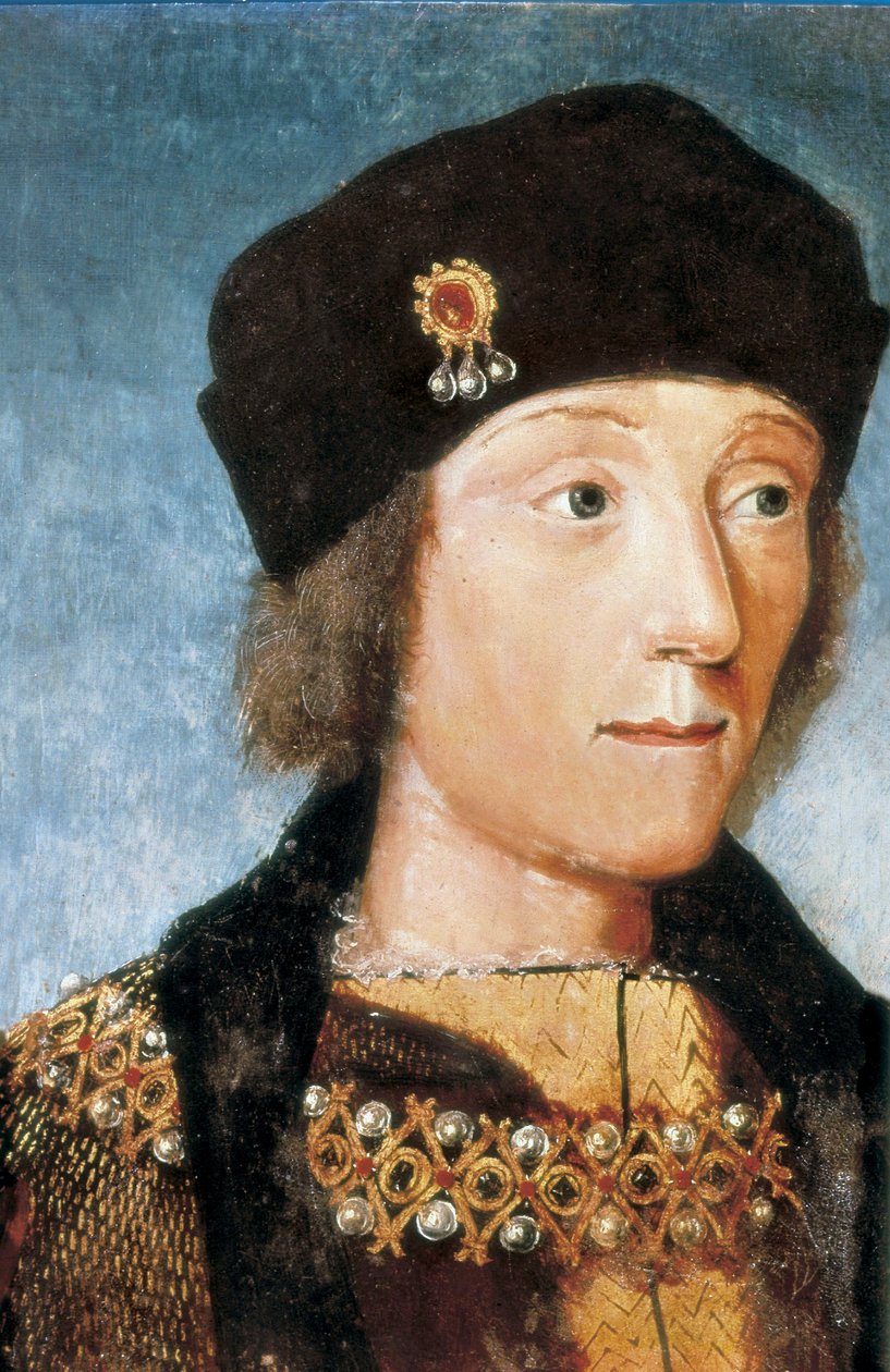 Porträt von Heinrich VII., König von England (1457-1509), anonymer Künstler (Gemälde) von French School