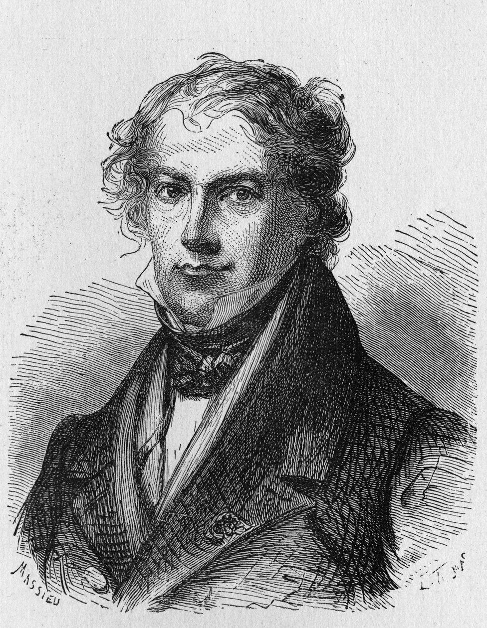 Porträt von J. B. Biot (1774 - 1862), französischer Physiker - im „Album der Wissenschaft; berühmte Wissenschaftler; Große Entdeckungen“ 1896. von French School