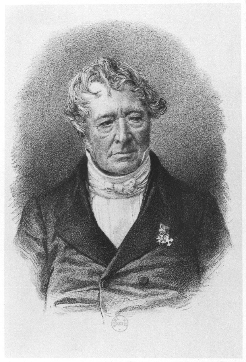 Porträt von Jean-Jacques Champollion (1778-1867) genannt Champollion-Figeac, gedruckt von Lemercier & Co von French School