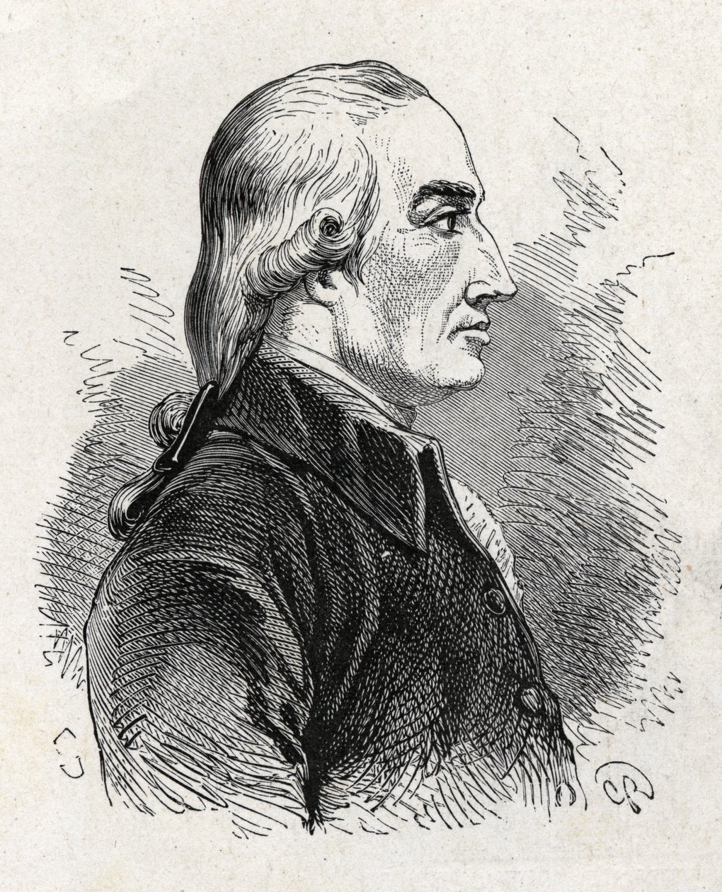 Porträt von Joseph Black (1761 - 1799), britischer Physiker und Chemiker (Entdeckung von Magnesia) - im „Album der Wissenschaft; berühmte Wissenschaftler; Große Entdeckungen“ 1896. von French School
