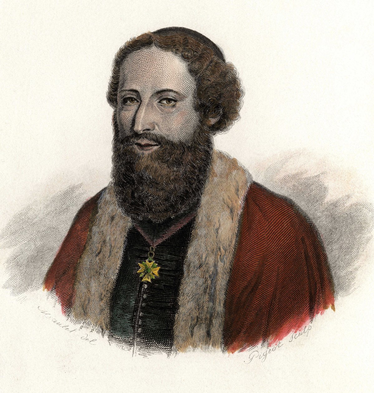 Porträt von Joseph Pitton de Tournefort (1656-1708), französischer Reisender und Botaniker. In „Porträts der nützlichen Männer“ von French School