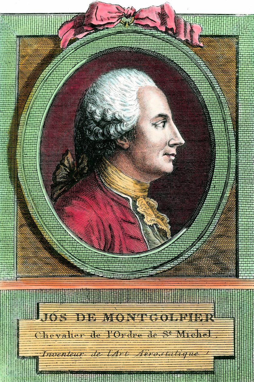 Porträt von Joseph de Montgolfier, Erfinder des Heißluftballons von French School
