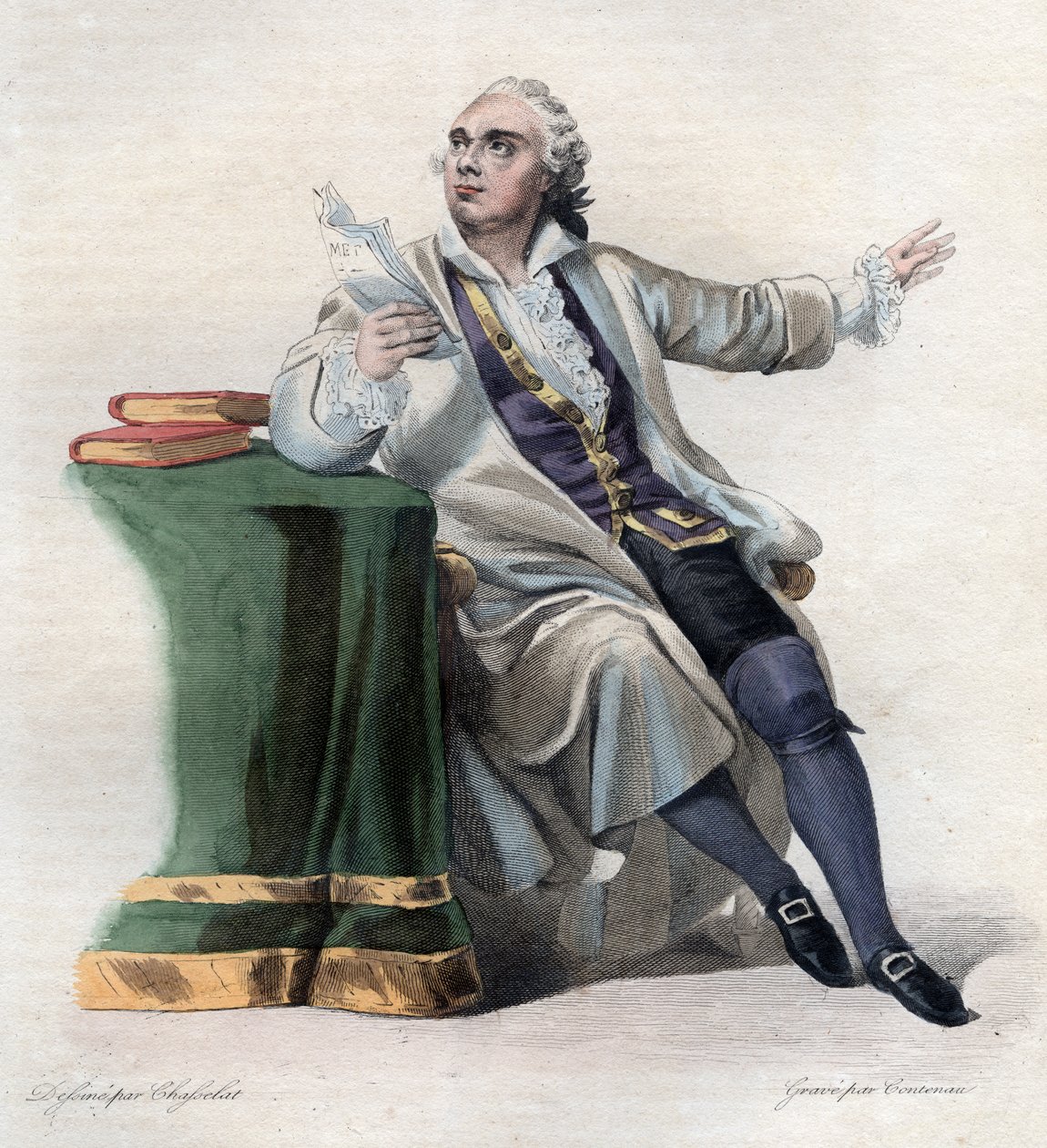 Porträt von Lekain (1729-1778), französischer Schauspieler von French School
