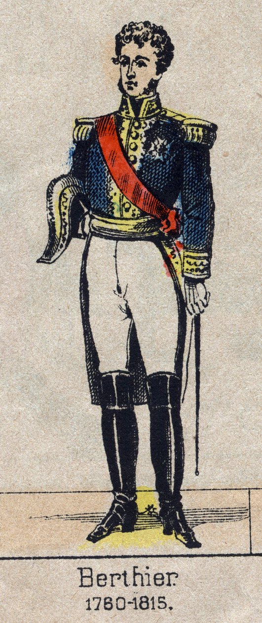 Porträt von Louis Alexandre Berthier (1753-1815), Prinz von Neuchâtel, Marschall von Frankreich - Bild von Epinal aus dem späten 19. Jahrhundert - Private Sammlung von French School