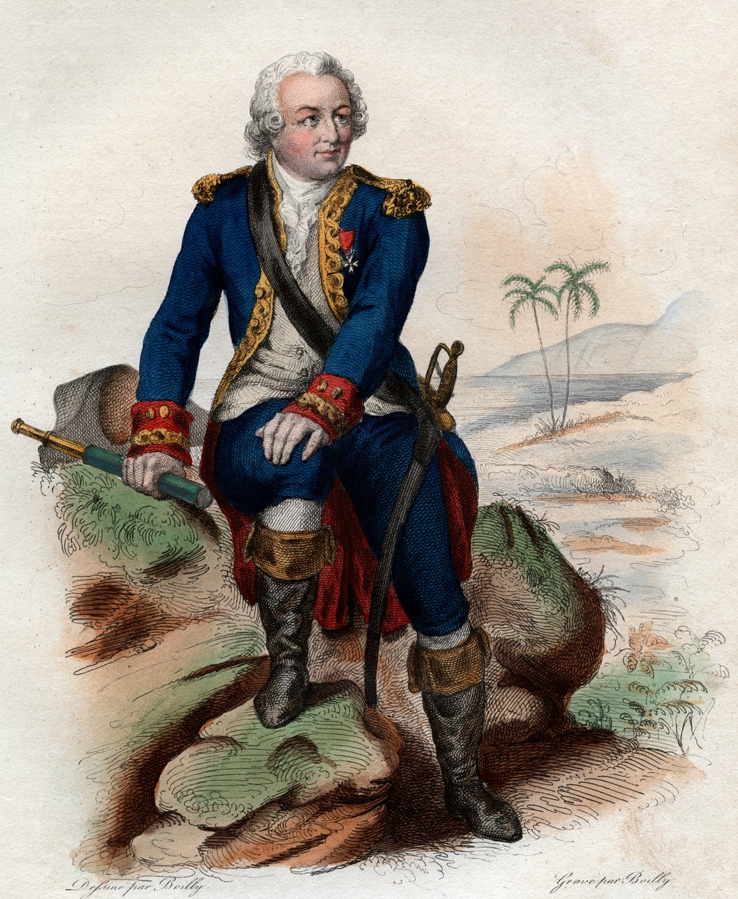 Porträt von Louis Antoine, Comte de Bougainville (1729-1811), französischer Admiral und Entdecker von French School