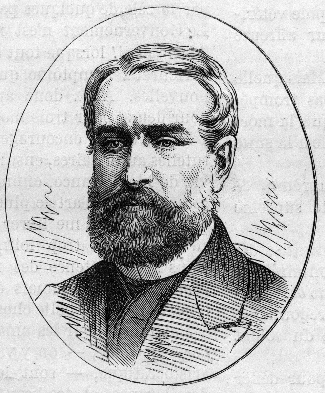 Porträt von Louis Cabat (1812-1893), französischer Maler. Gravur in „Le Monde Illustré“ Nr. 890 vom 2. Mai 1874. von French School