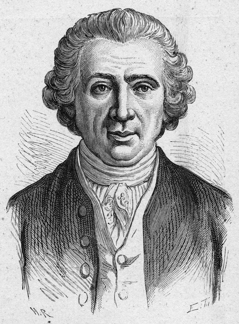 Porträt von Louis Jean Marie Daubenton, französischer Naturforscher (1716-1800). Gravur von 1889. Private Sammlung von French School