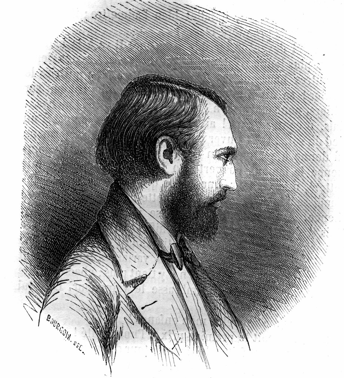 Porträt von Louis Lacombe (Trouillon Lacombe, Trouillon-Lacombe) (1818-1884), französischer Komponist. Gravur von 1852. von French School