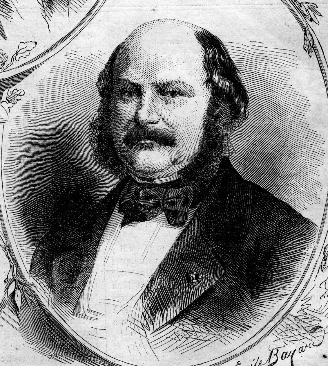 Porträt von Maximilian Jules Marcus Koenigswarter (1817-1878), französischer Bankier und Politiker. Gravur in „Le Monde Illustré“ Nr. 262 vom 19. April 1862. von French School