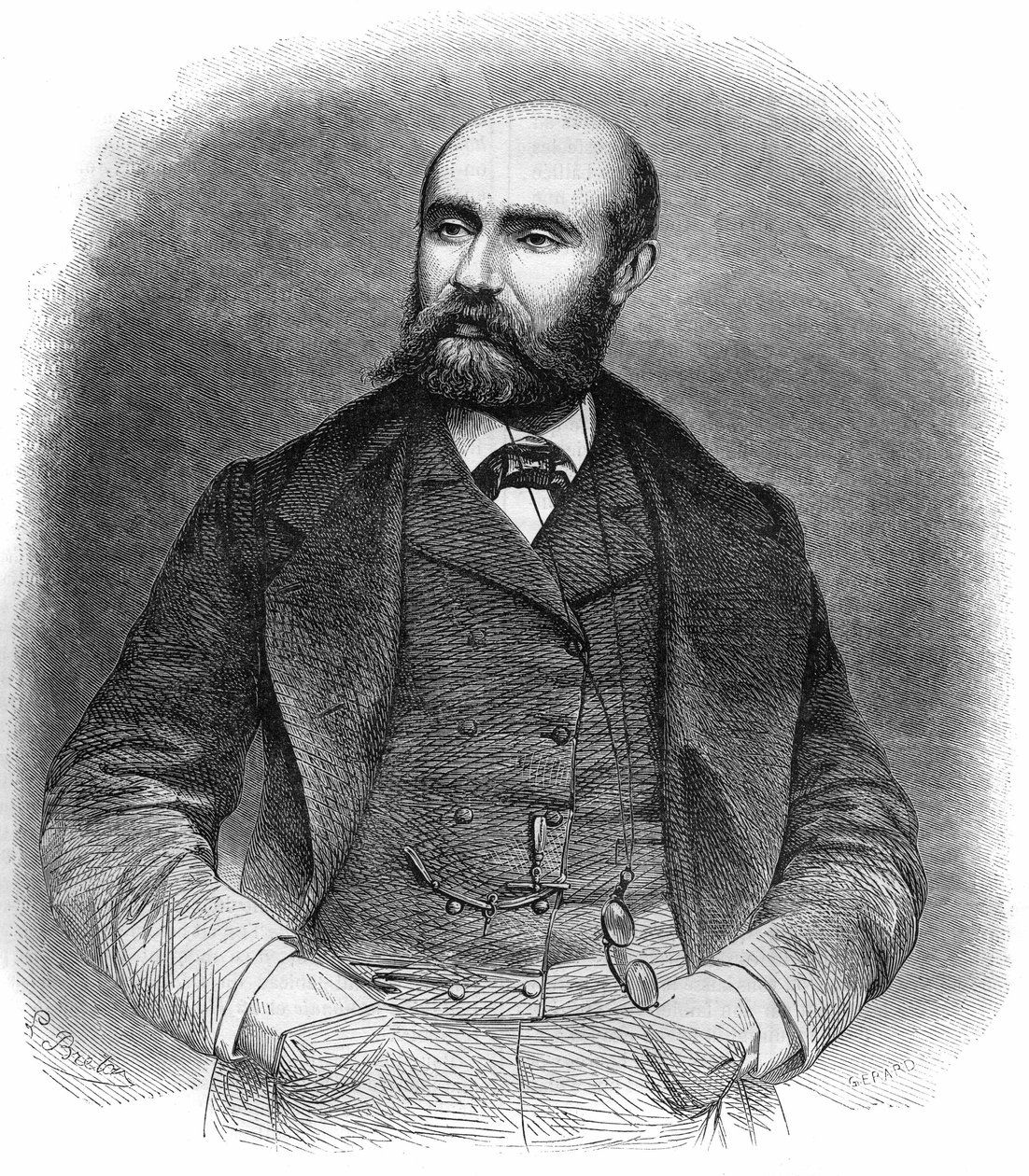 Porträt von Paul Henry Corintin Feval (Paul Feval père) von French School