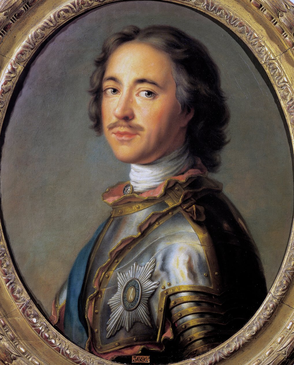 Porträt von Peter I., bekannt als Peter der Große von French School