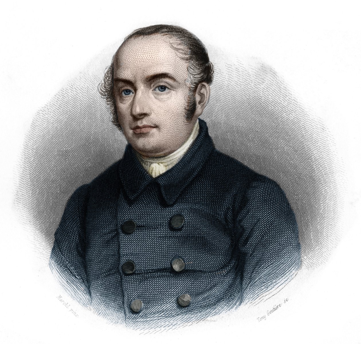 Porträt von Pierre-Antoine Berryer (1790-1868), französischer Anwalt. In „Livre des orateurs“ von Louis de Cormenin Timon. 1842. Private Sammlung von French School