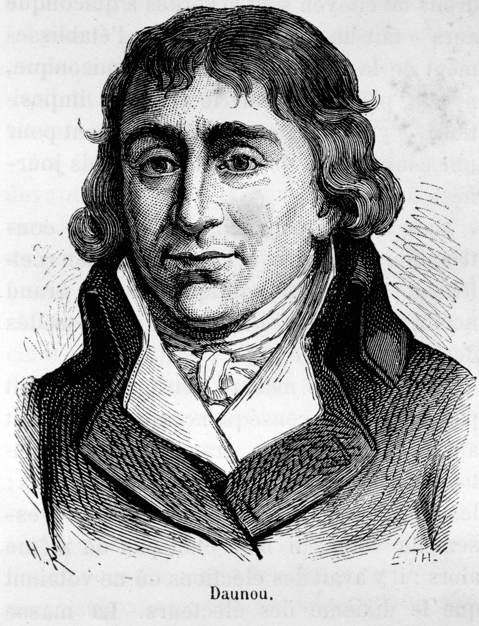 Porträt von Pierre Claude Francois Daunou, französischer Politiker und Historiker (1761-1840) - in „L