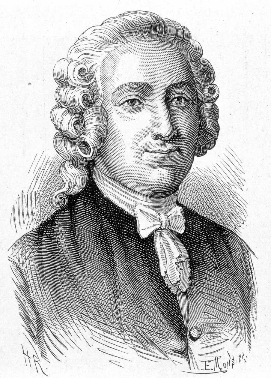 Porträt von Pierre Joseph Macquer (1718 - 1784), französischer Chemiker und Arzt - im „Album der Wissenschaft; berühmte Wissenschaftler; Große Entdeckungen“ 1896. von French School