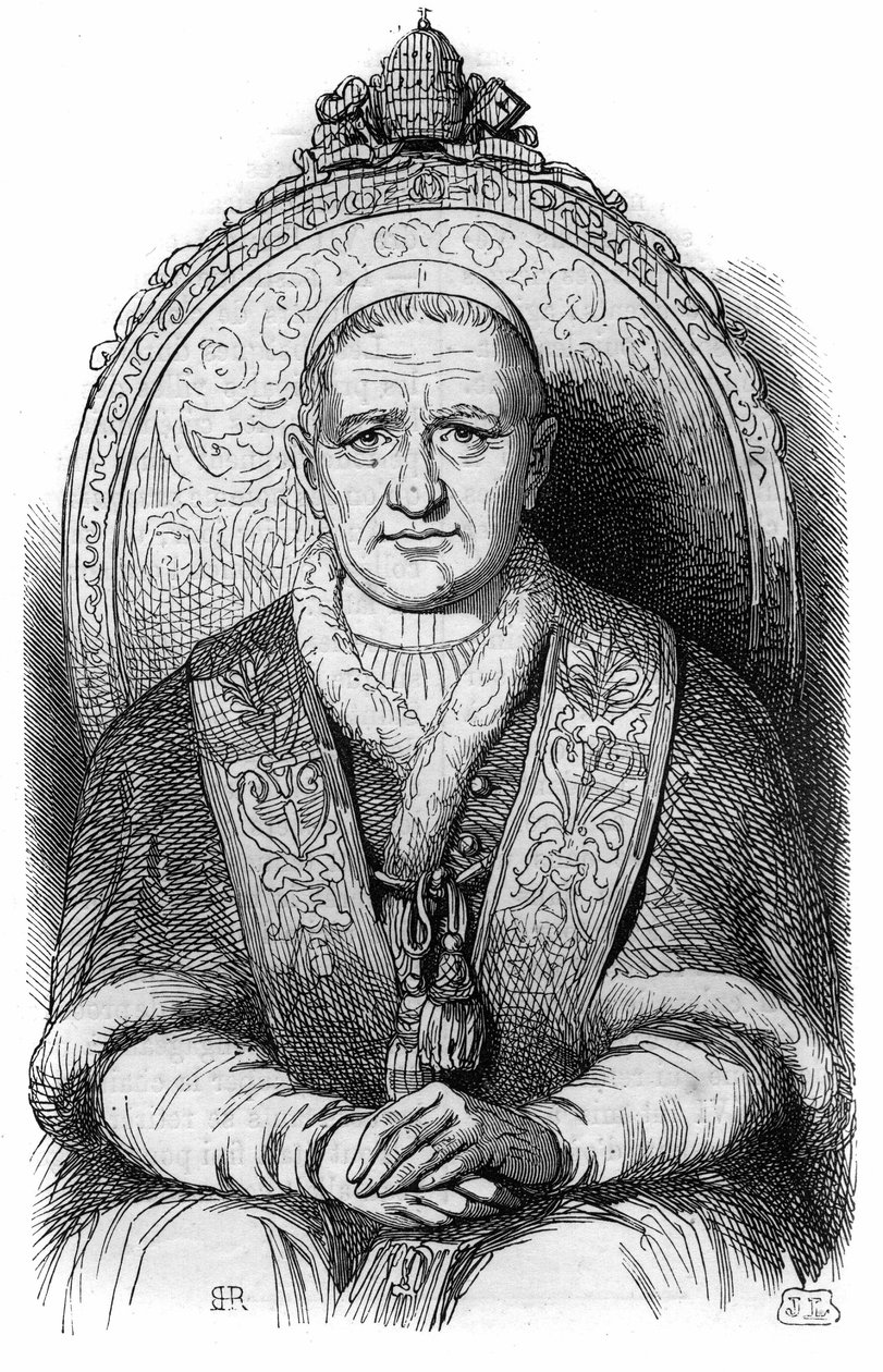 Porträt von Papst Gregor XVI. (Bartolomeo Alberto Cappellari, Papst unter dem Namen Gregorius XVI oder Gregorio XVI) von French School