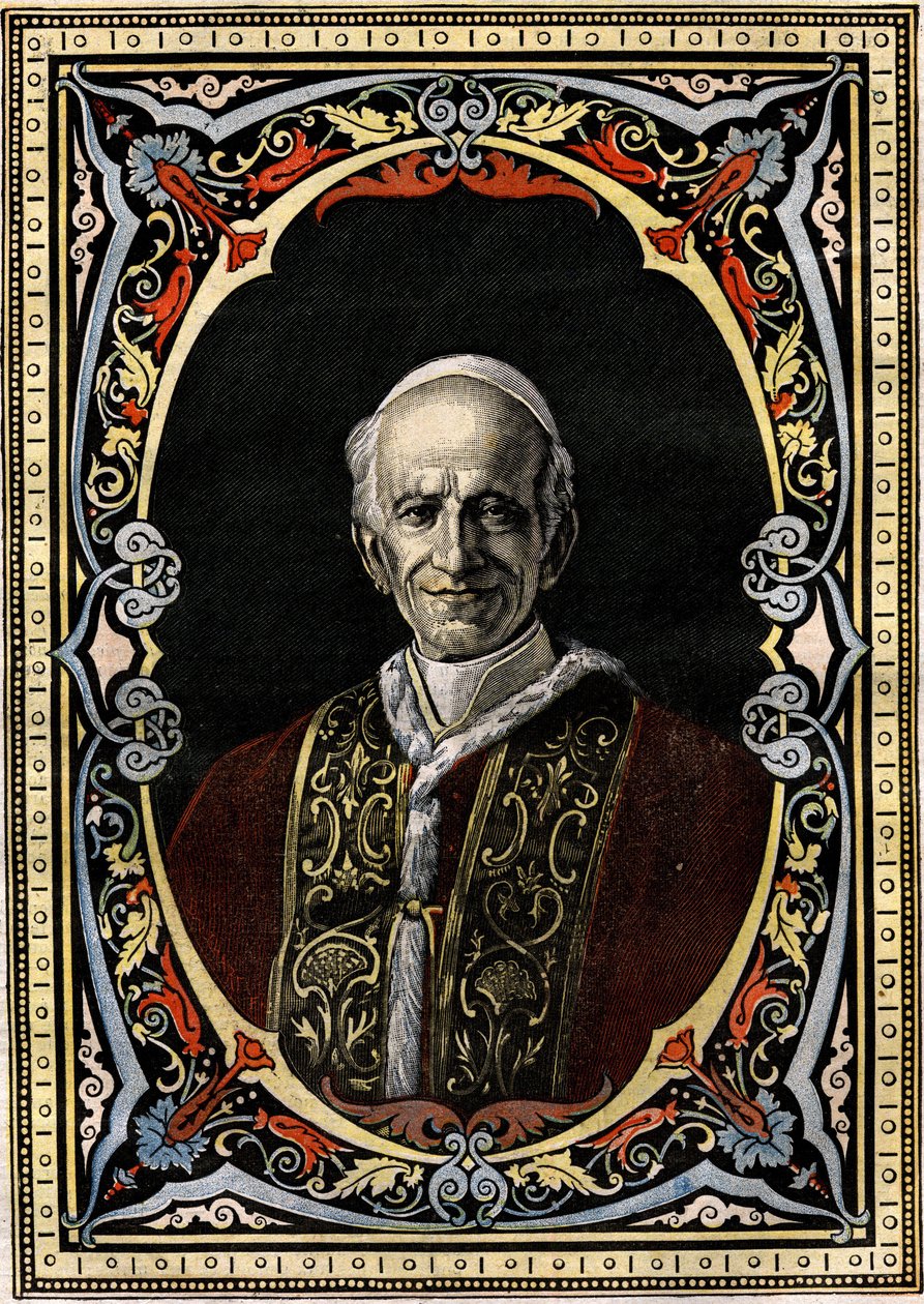 Porträt von Papst Leo XIII. (Leone XIII, Giacchino Pecci) von French School