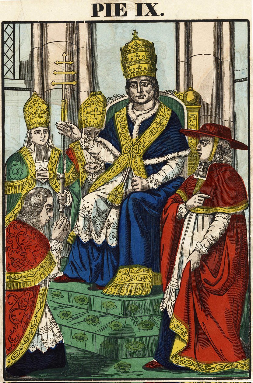 Porträt von Papst Pius IX (1792 - 1878) von French School