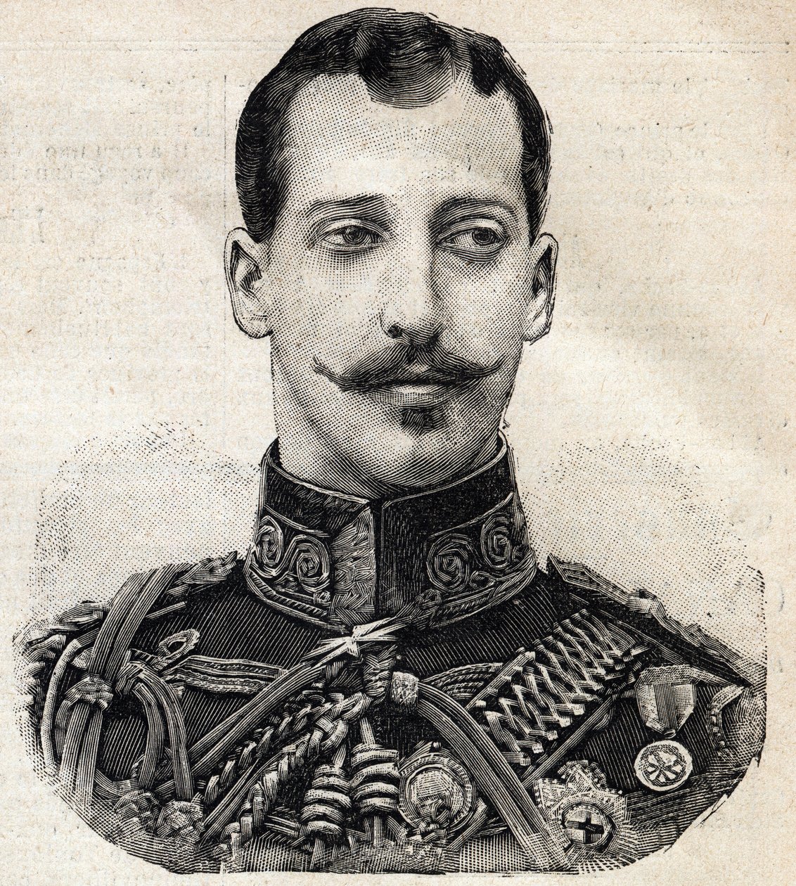 Porträt von Prinz Albert Victor (1864-1892), Herzog von Clarence und Avondale und Enkel von Königin Victoria von England, aus der französischen Zeitung Le Petit Parisien von French School