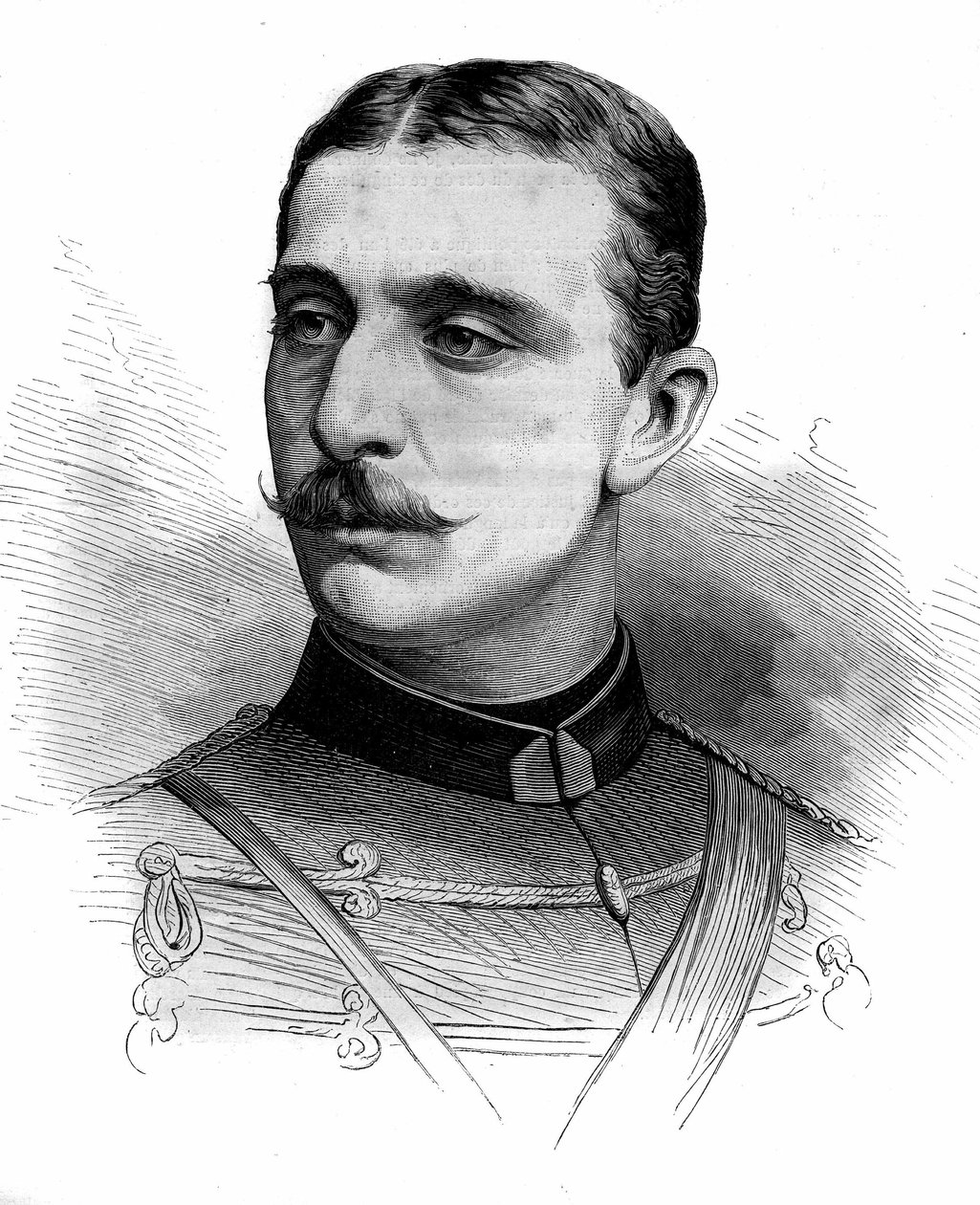 Porträt von Prinz Eugene Louis Napoleon, bekannt als der „Kaiserliche Prinz“, Sohn von Napoleon III. (1856-1879). Gravur in „Le Monde Illustré“ Nr. 1161 vom 28. Juni von French School