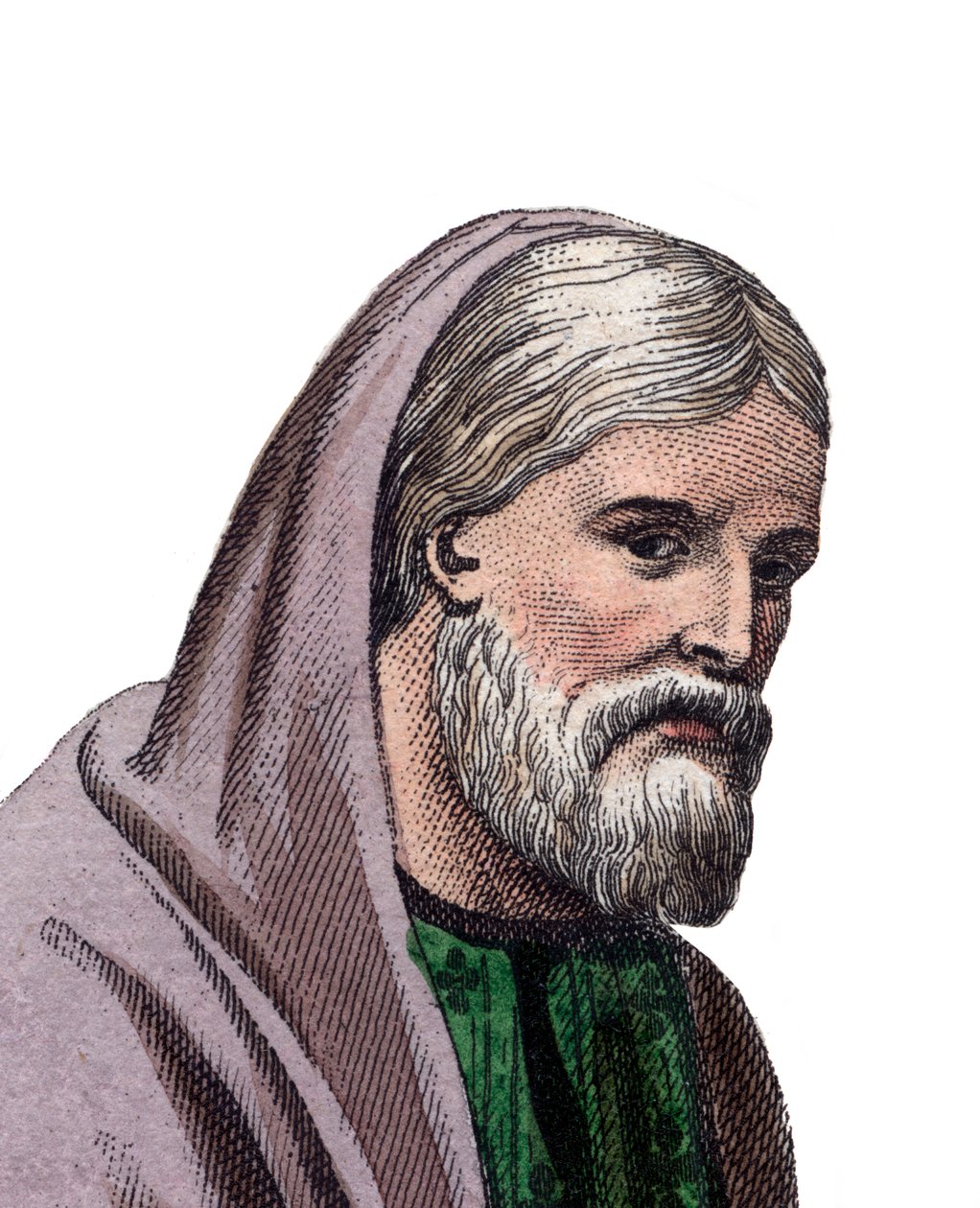 Porträt von Saint Gregory von Tours (538-594), französischer Historiker und Bischof von Tours von French School