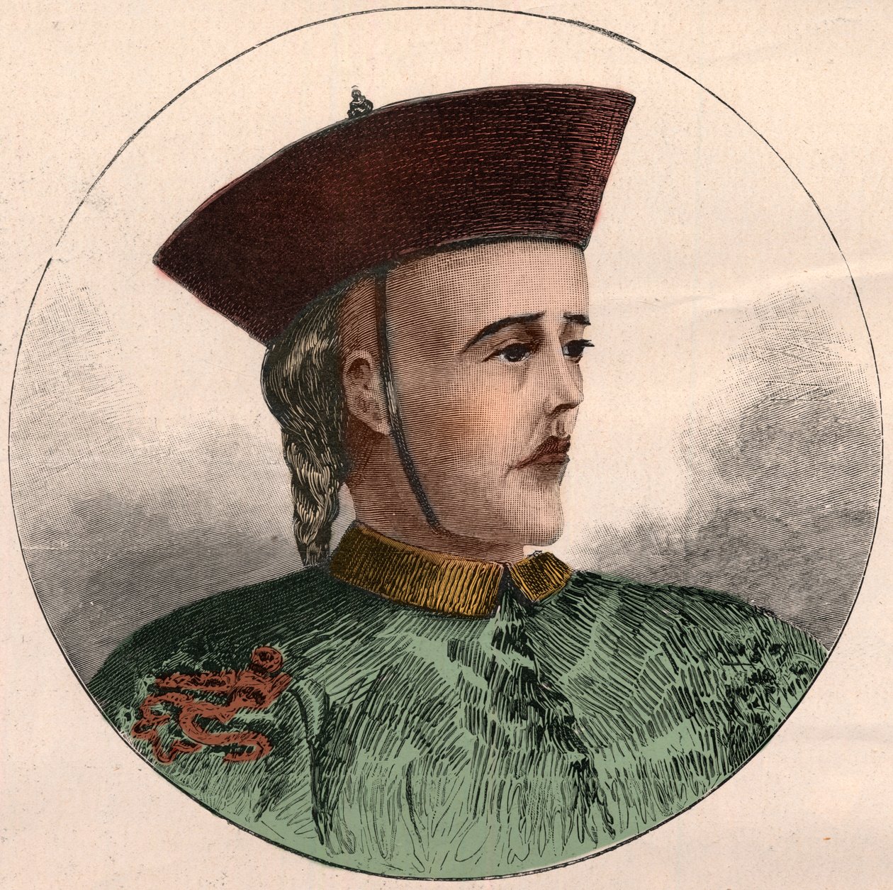 Porträt von Guangxu, Kaiser von China (1871-1908) von French School