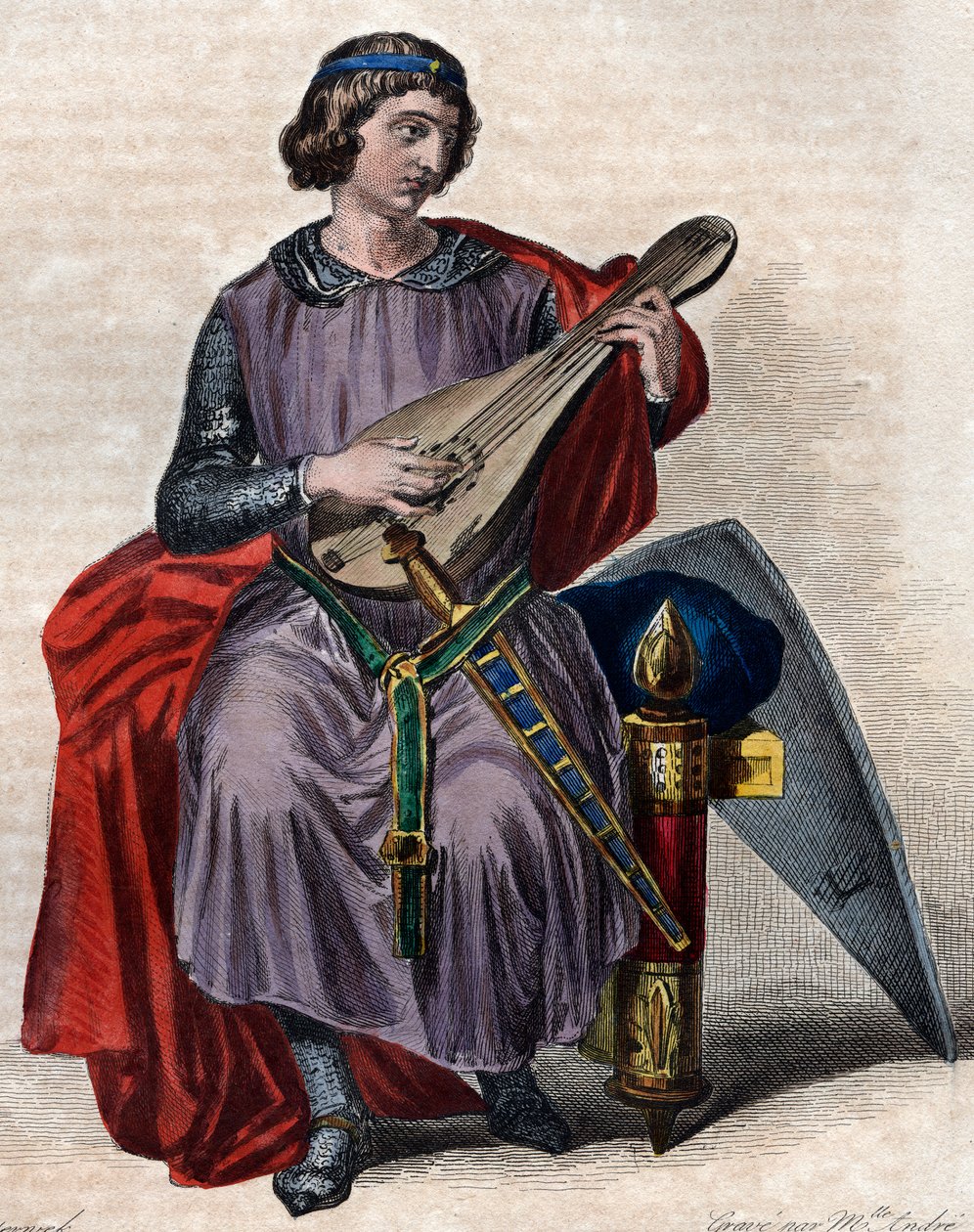 Porträt von Theobald I (1201-1253), Graf von Champagne (als Theobald IV) und König von Navarra ab 1234 von French School