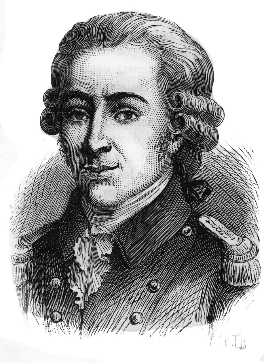 Porträt von Thomas de Mahy, Marquis de Favras (1744-1790). Gravur aus dem späten 19. Jahrhundert von French School