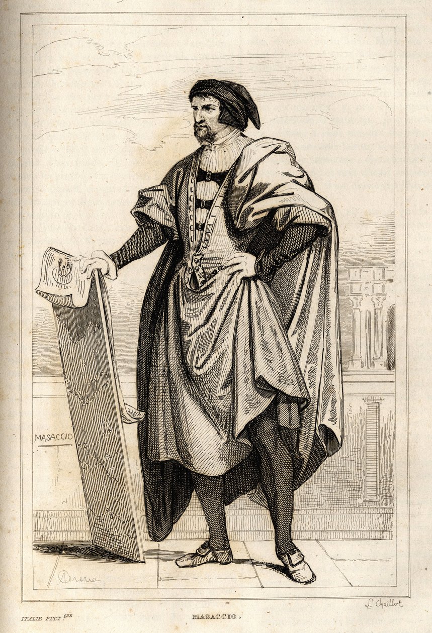 Porträt von Tommaso di Giovanni Cassai, genannt Masaccio von French School