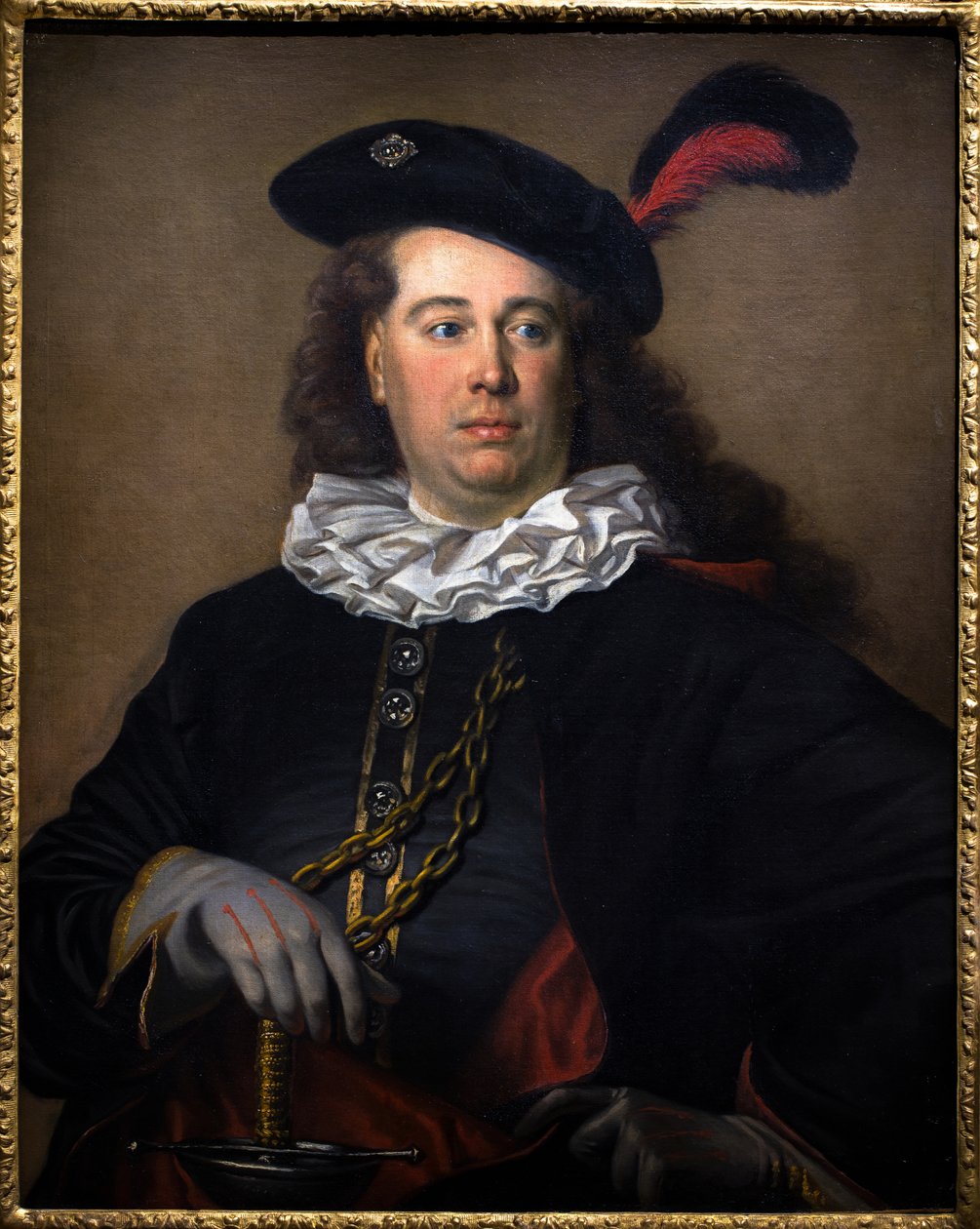 Porträt eines Schauspielers oder eines Mannes im Maskenkostüm, um 1785 von French School