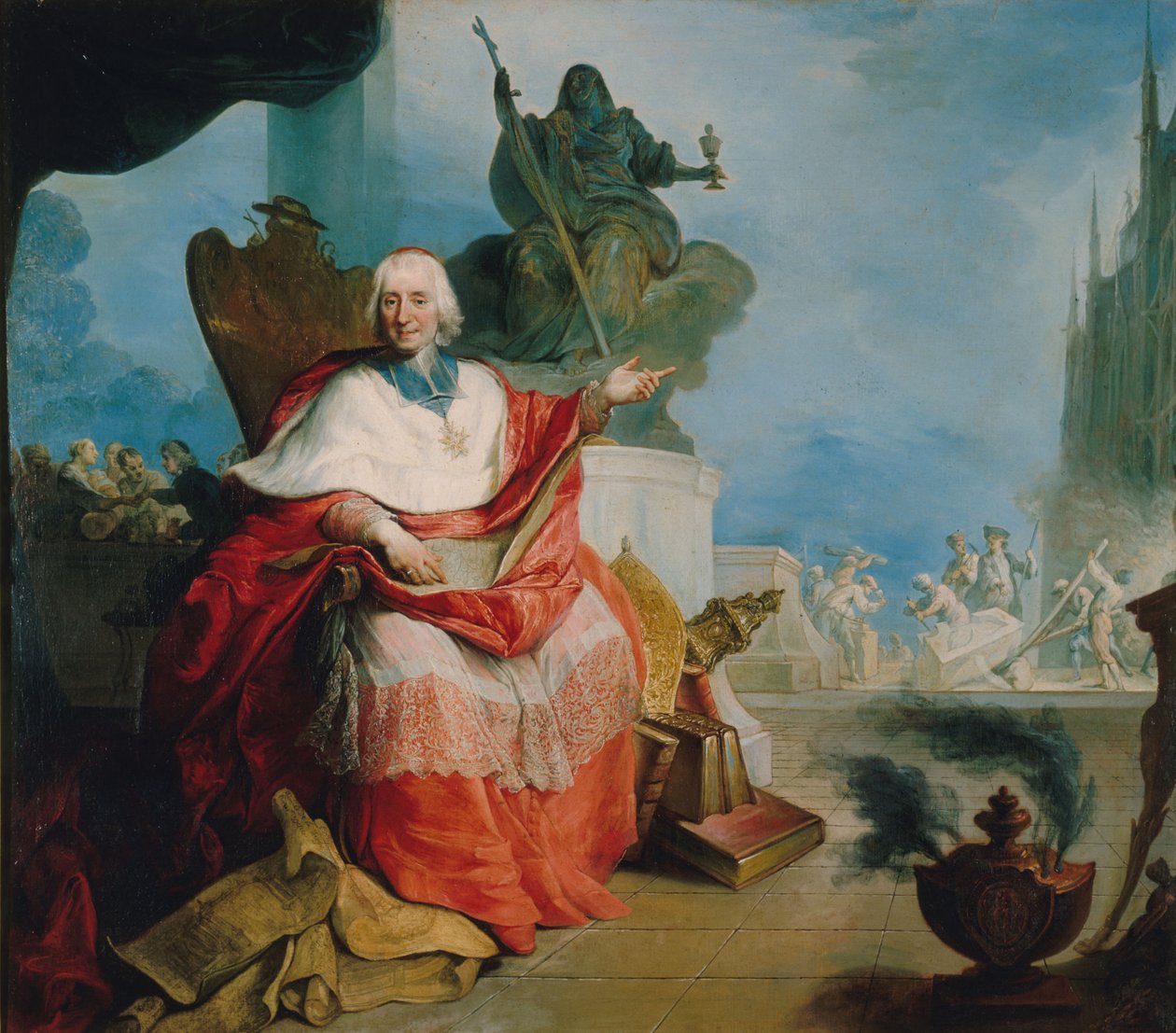 Porträt des Kardinals Louis Antoine de Noailles (1651-1729), Erzbischof von Paris von French School