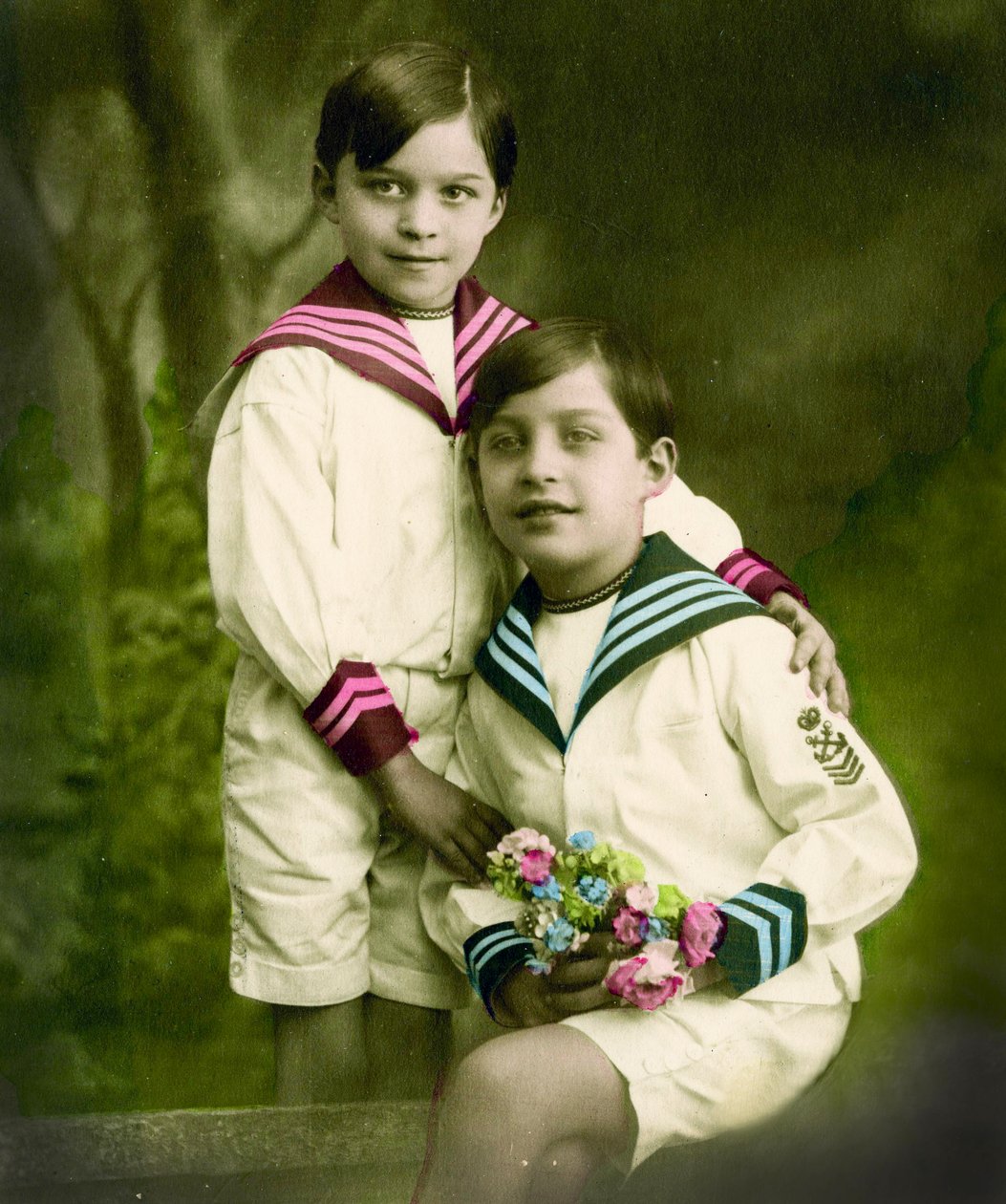 Porträt von zwei Jungen, ca. 1898 von French School