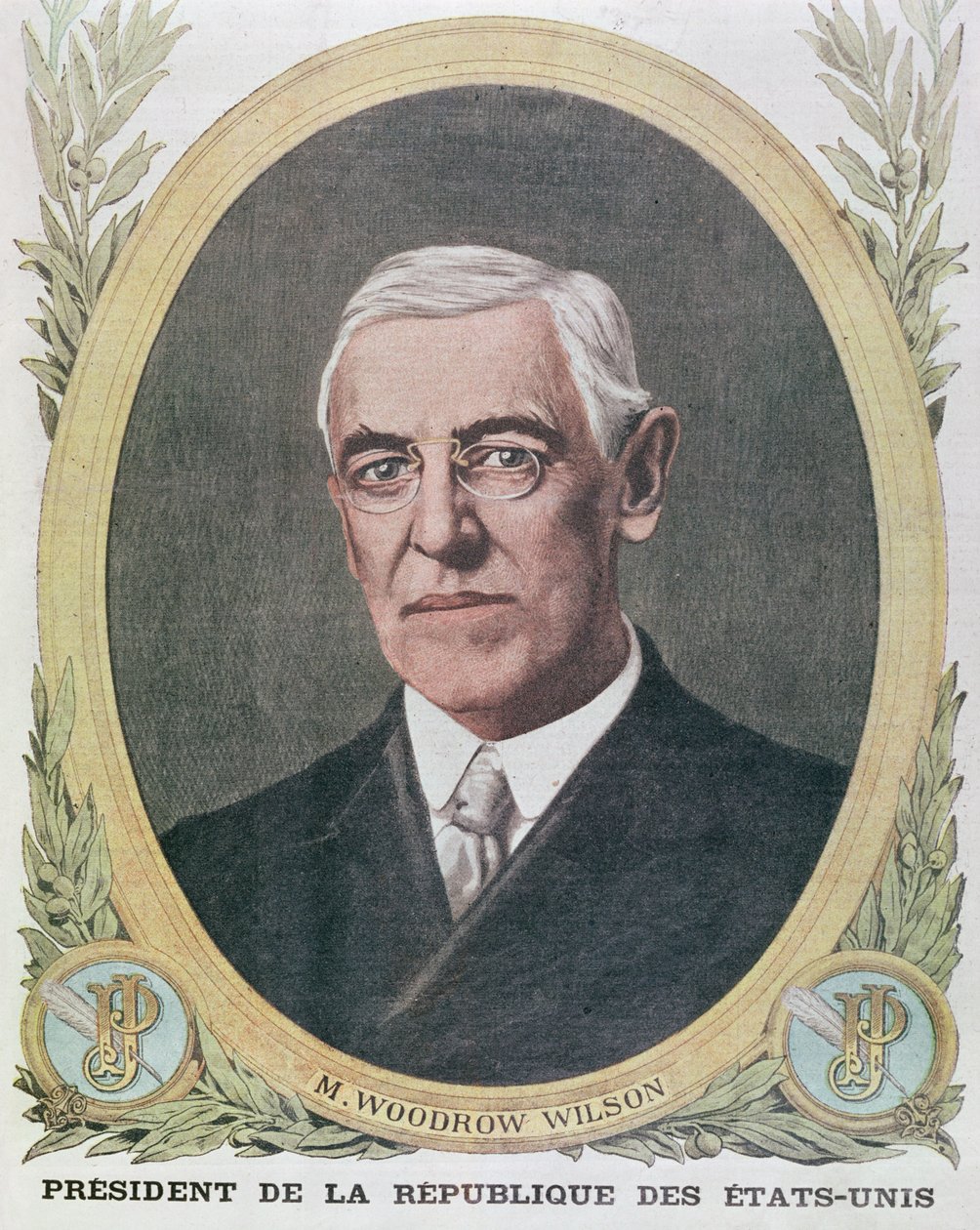 Präsident Woodrow Wilson, Illustration aus Le Petit Journal, 1917 von French School